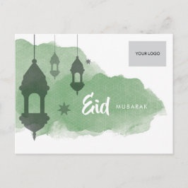 Eid Unternehmenspostkarte - Grün Ankündigungspostkarte