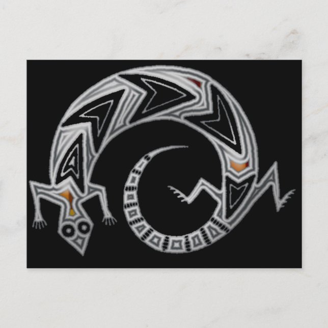 Eidechse15 Postkarte (Vorderseite)