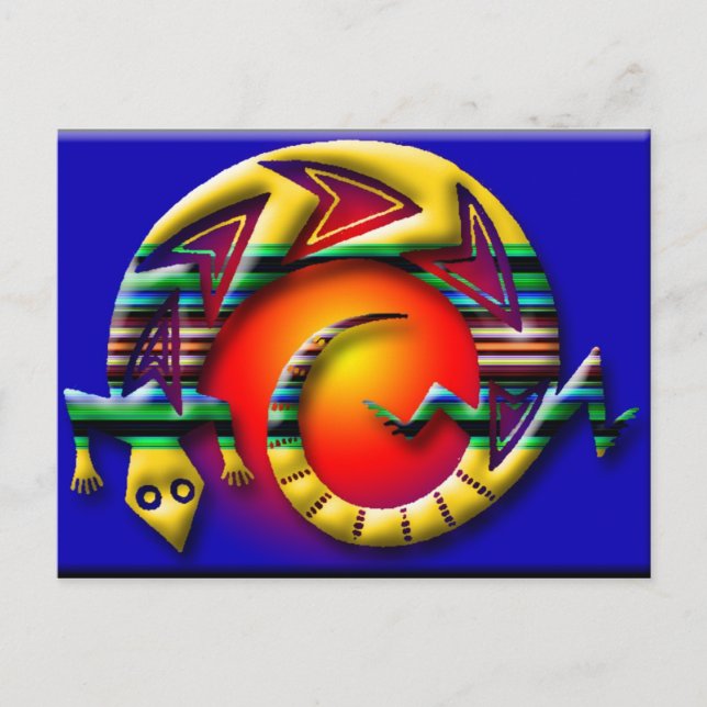 Eidechse3 Postkarte (Vorderseite)