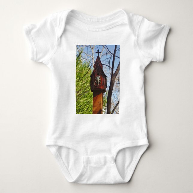 Eidechse aus abgetragenem Holz Baby Strampler (Vorderseite)