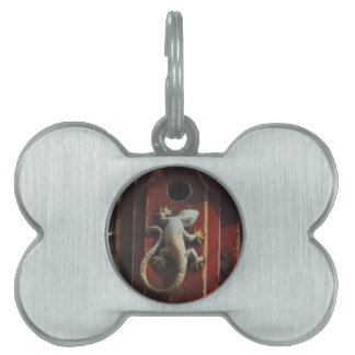 Eidechse aus abgetragenem Holz Tiermarke