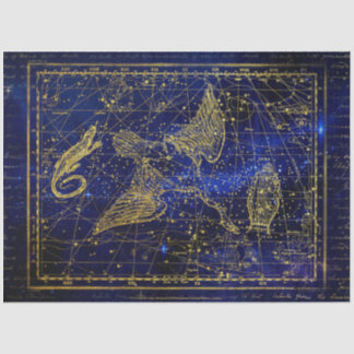 Eidechse und Schwan Sternbild Seidenpapier