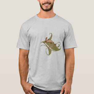 Eidechsen-Blatt-T-Shirt (Front und Rückseite) T-Shirt