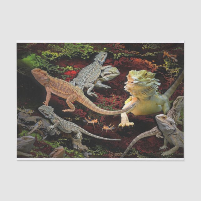 Eidechsen-Galeriepapier Seidenpapier (Vorderseite)