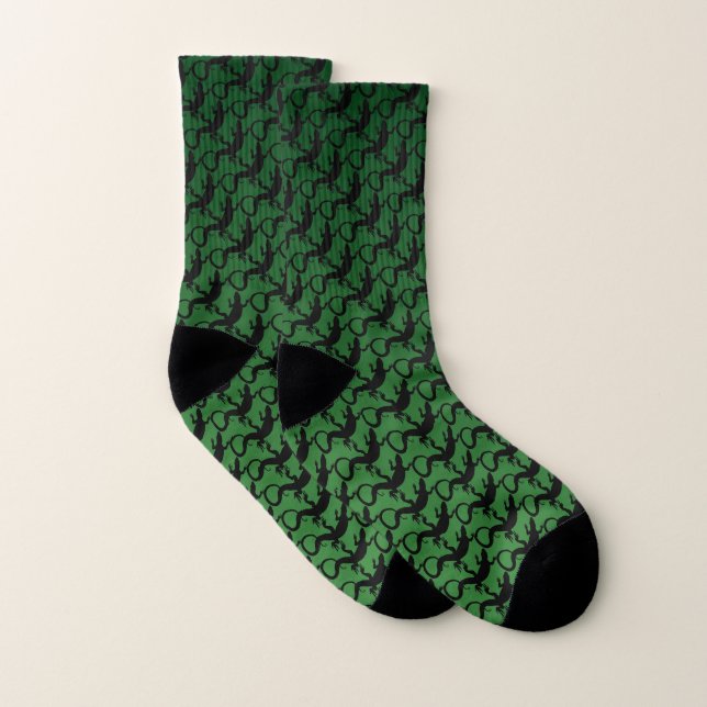 Eidechsen-Kunst trifft cooles Reptil hart, das Socken (Paar)