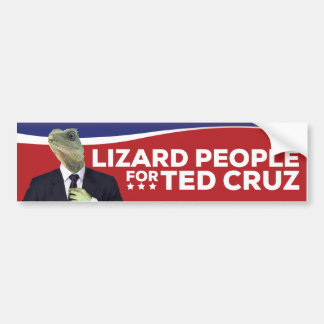 Eidechsen-Leute für Ted Cruz Autoaufkleber