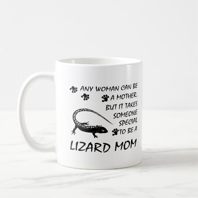 Eidechsen-Mama-Tassen-Kaffee-Tee-Schalen-lustige Kaffeetasse (Links)