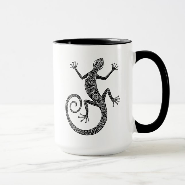 Eidechsen-oder Salamander-Gekritzel Tasse (Rechts)