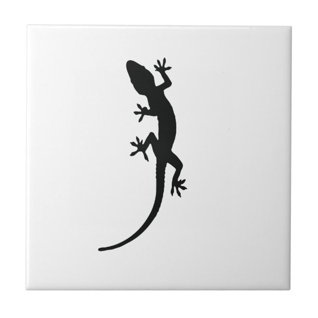 Eidechsen-Silhouette Fliese (Vorderseite)