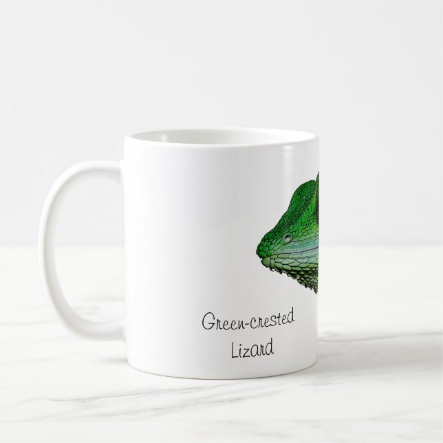 Eidechsen-Tasse Grün-mit Haube Kaffeetasse (Links)