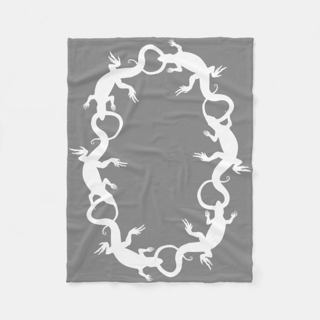 Eidechsen-umfassende coole fleecedecke (Vorderseite)