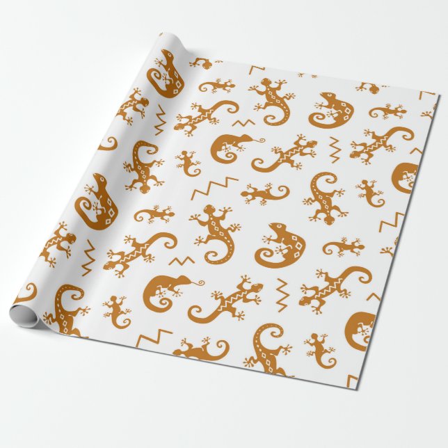 Eidechsen und Chamäleons nahtlos Geschenkpapier (Ungerollt)