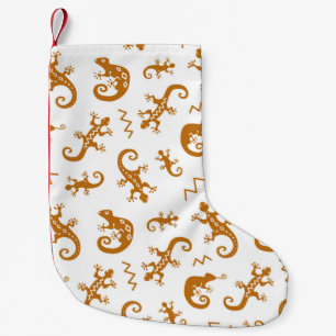 Eidechsen und Chamäleons nahtlos Kleiner Weihnachtsstrumpf