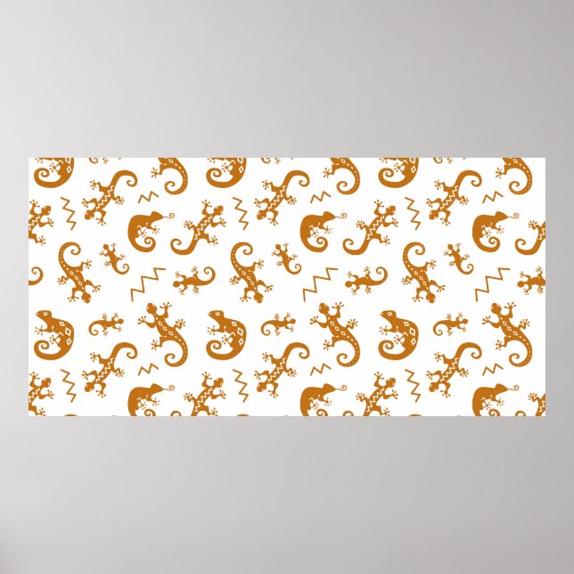 Eidechsen und Chamäleons nahtlos Poster (Vorne)