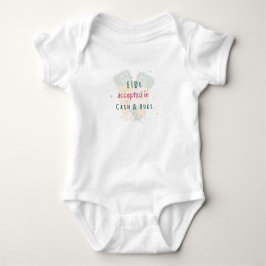 "Eidi akzeptiert in Cash & Hugs" Funny Baby Bodysu Baby Strampler