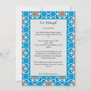 Eid'l Fitri feiern - Einladung