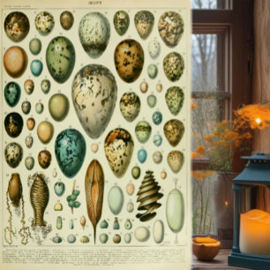Eier antike naturgeschichtliche Illustration Millo Poster