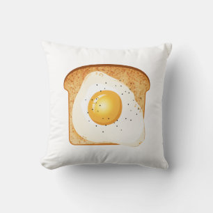 Eier auf Toast Kissen