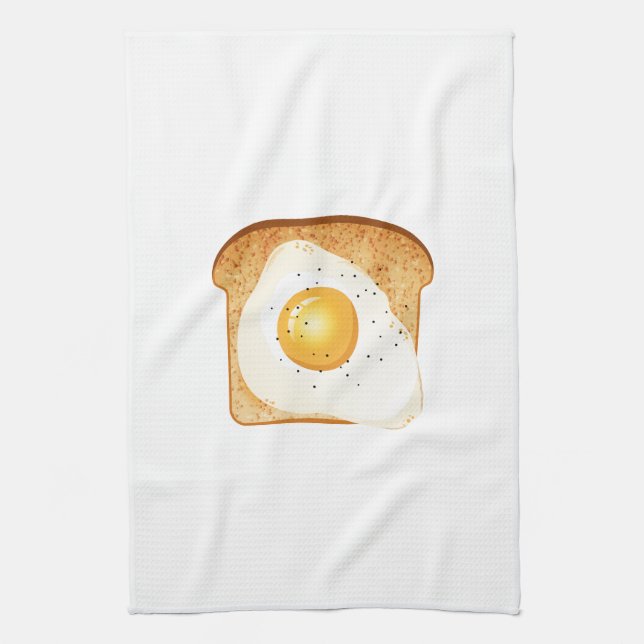 Eier auf Toast Küchentuch (Vertikal)