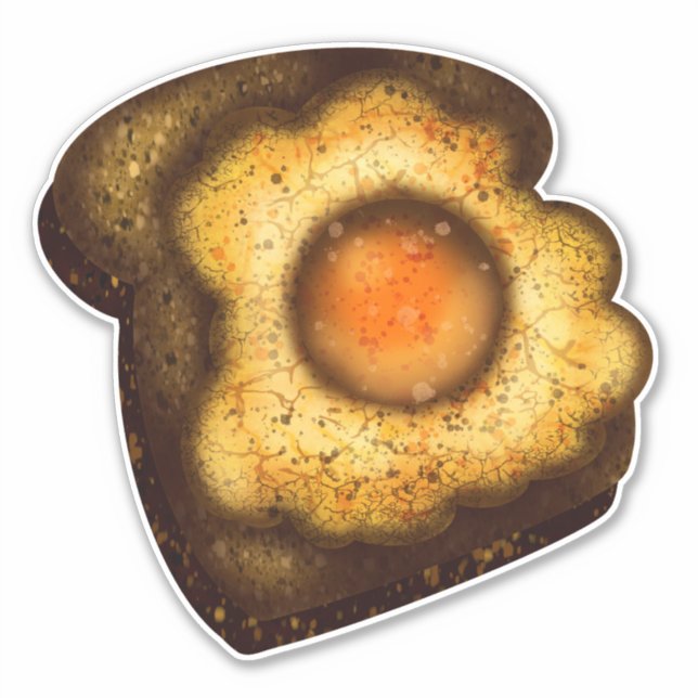 Eier auf Toastaufkleber Aufkleber (Vorderseite)