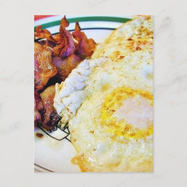 Eier Bacon Frühstück Postkarte (Vorderseite)