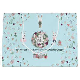 Eier Bunny Wildblumen Personalisiert Blue Oaster Große Geschenktüte