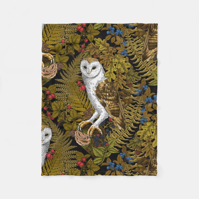 Eier, Farne, Eichen und Beeren 2 Fleecedecke (Vorderseite)