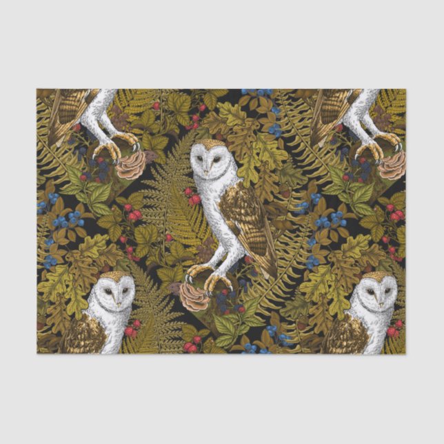 Eier, Farne, Eichen und Beeren 2 Seidenpapier (Vorderseite)