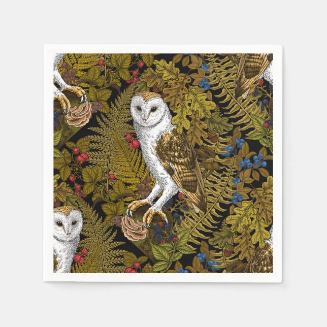 Eier, Farne, Eichen und Beeren 2 Serviette (Vorderseite)
