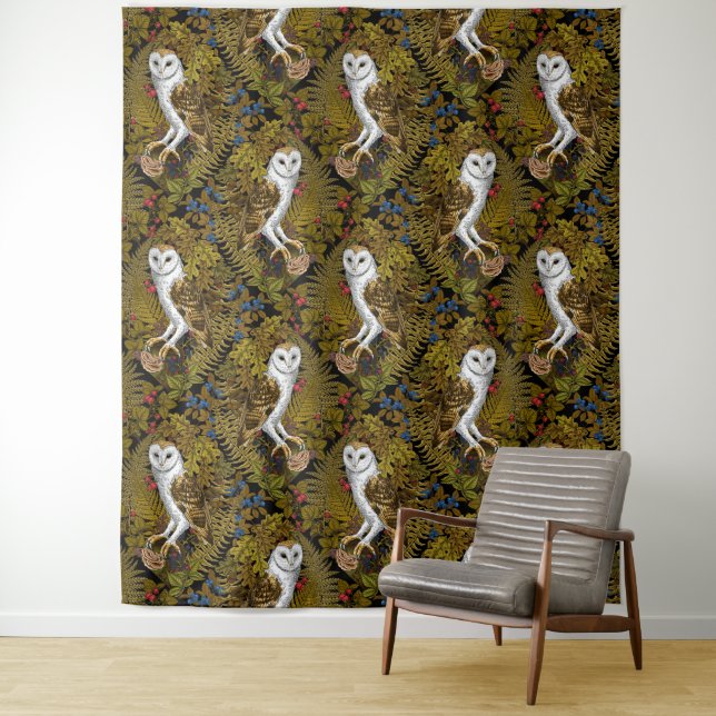 Eier, Farne, Eichen und Beeren 2 Wandteppich (Beispiel)