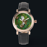 Eier, Farne, Eichen und Beeren Armbanduhr<br><div class="desc">а Eulen,  Mäuse,  Waldbeeren und Farne,  nahtlos</div>