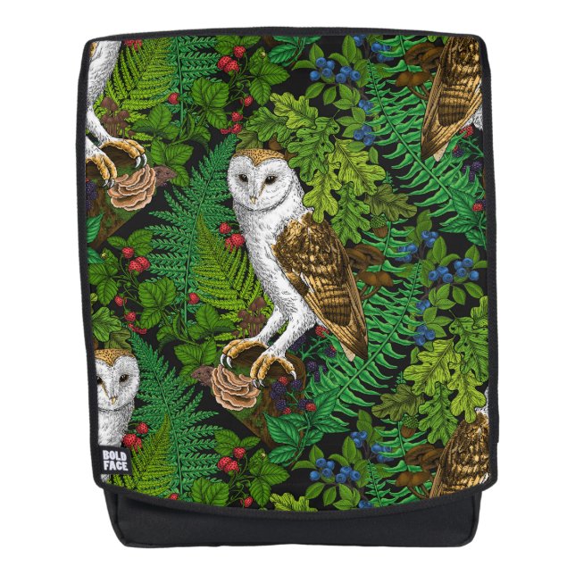 Eier, Farne, Eichen und Beeren Rucksack (Vorderseite)