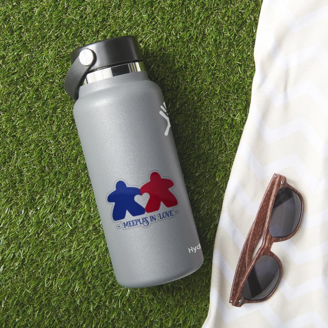 Eier in Liebe, blaue und rote Vinyl-Aufkleber Aufkleber (HydroFlask Insitu)