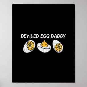 Eier-Teufelchen-Papa Retro-Abendessen Du weißt, wa Poster