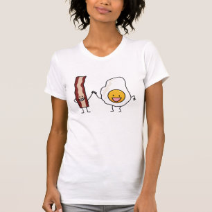 Eier und Speckstreifen-kombiniertes Ei-Frühstück T-Shirt