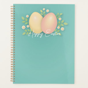 Eier von Pastel Ostereier Blumenfrühlingsurlaub Planer