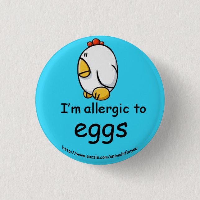 Eierallergie Button (Vorderseite)