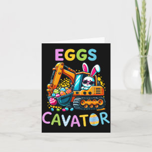 Eierbagger Bagger Ostertag Hase Karte