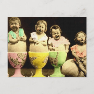 Eierbecher Babys Postkarte