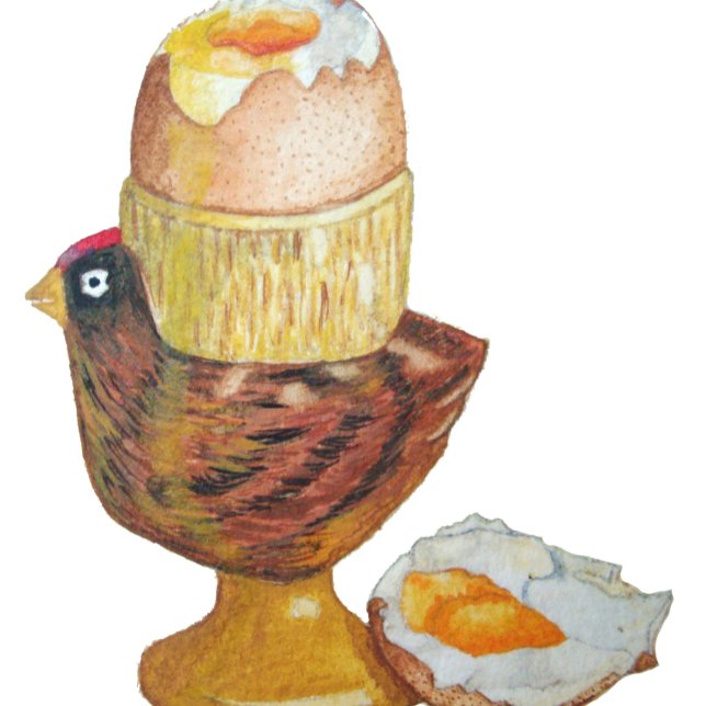 Eierbecher und Hühnereier mit gelbem Schwulenjoch T-Shirt (Von Creator hochgeladen)