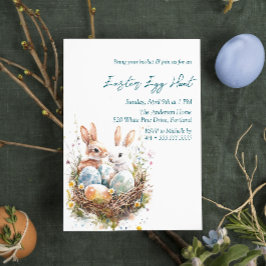 Eierbüsche in der Vogelnest-Ostereierjagd Einladung