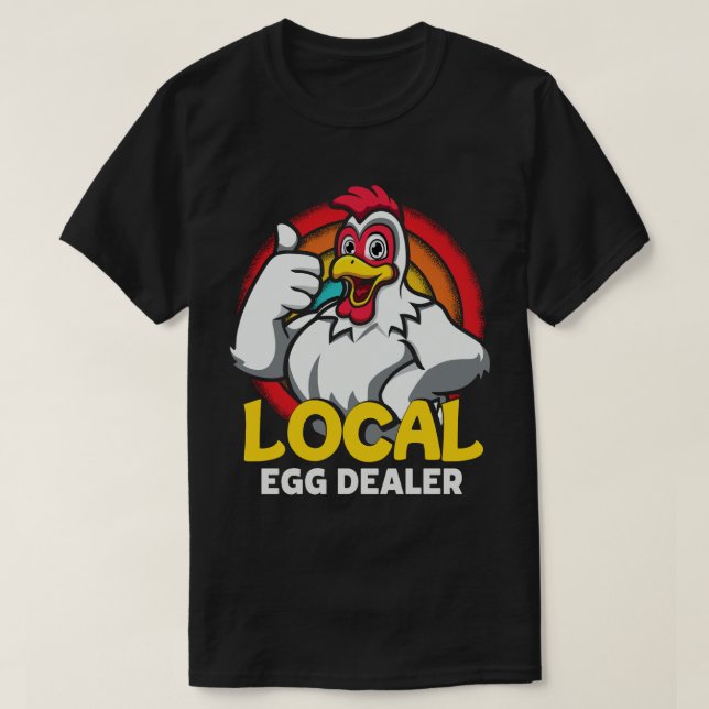 Eierhändler Hähnchen Lover Bauer T-Shirt (Design vorne)