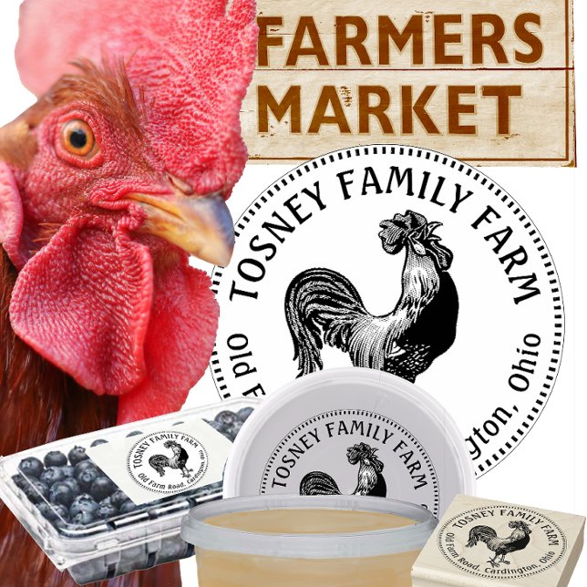 Eierkarton-Briefmarke - Name des Zuchtbetriebs Gummistempel (Von Creator hochgeladen)