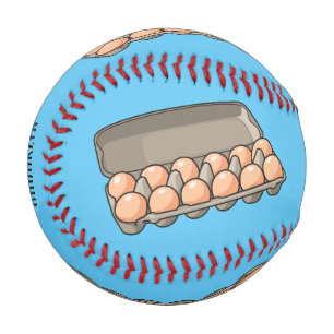 Eierkarton-Cartoon Baseball