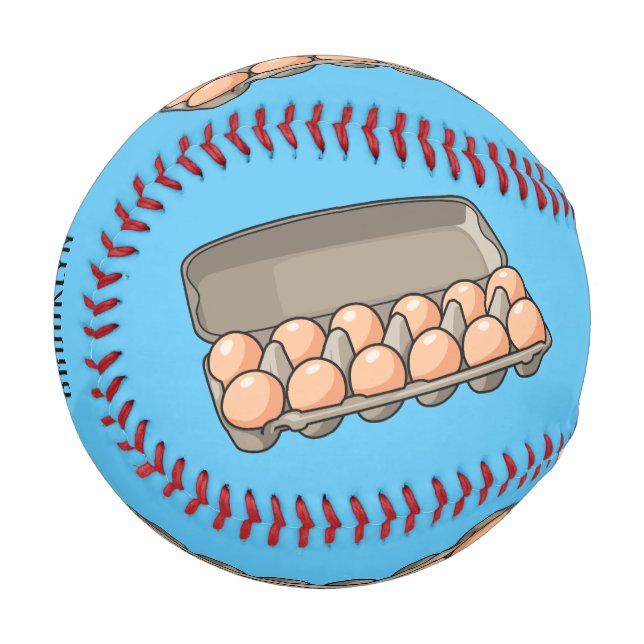 Eierkarton-Cartoon Baseball (Vorderseite Links)