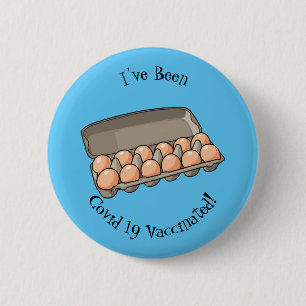 Eierkarton-Cartoon Button
