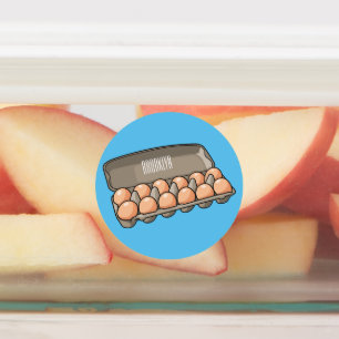 Eierkarton-Cartoon Etiketten