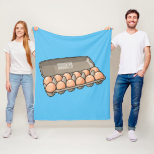 Eierkarton-Cartoon Fleecedecke