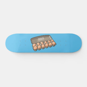 Eierkarton Cartoon-Illustration Skateboard