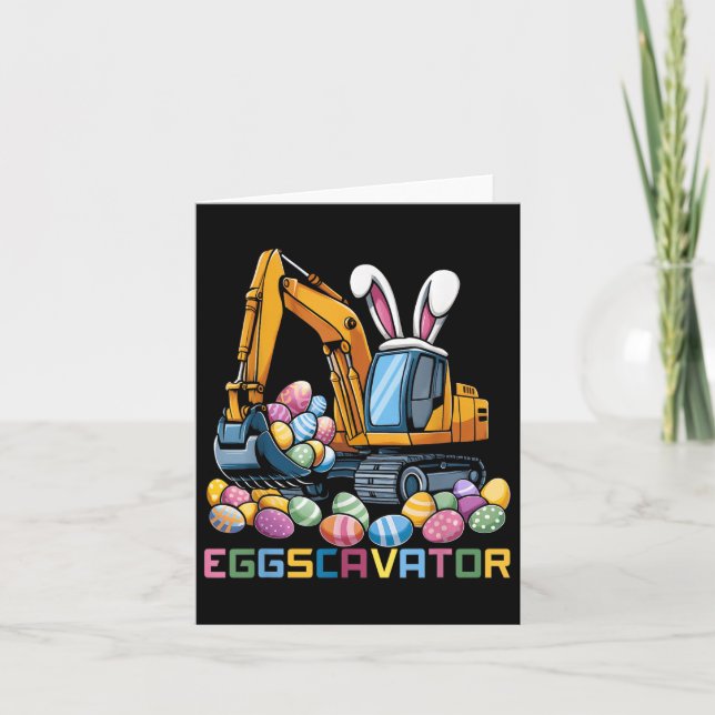 Eierkavator Ostersonniger Bagger Kleinkinder E Karte (Vorderseite)